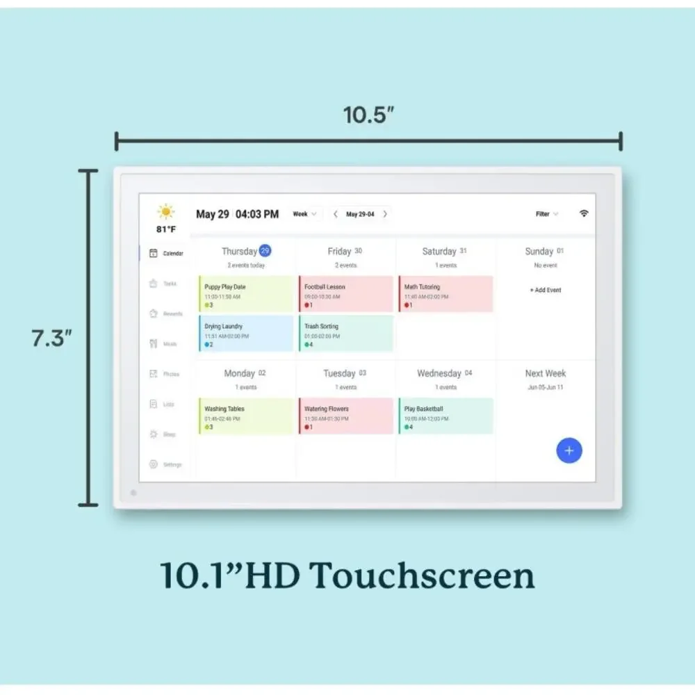 White Wall-Mount Smart Tablet Display - White